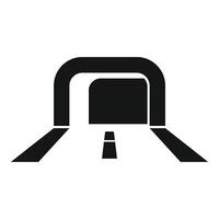 Road entering a tunnel with light at its end vector