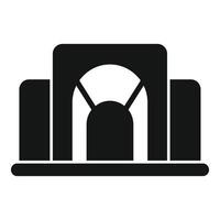 Large building featuring an arch and pillars in simple style vector