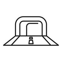 Road passing through a tunnel infrastructure vector