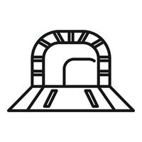 Road tunnel leading into darkness with light at the end vector