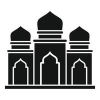Majestic eastern palace representing islamic architecture with onion domes vector