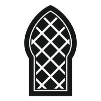 Arabian arch window with black and white geometric pattern design vector