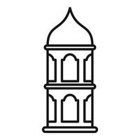 Minaret tower representing islamic architecture and culture vector