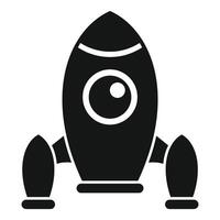 Spaceship is preparing for launch into outer space vector