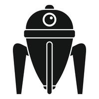 Space robot exploring new planets with advanced technology vector