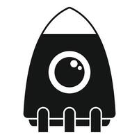 Spaceship is preparing for launching to space with porthole window vector