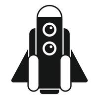 Spaceship is preparing for launch into space with retro design vector