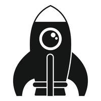 Spaceship rocket launch taking off leaving earth vector