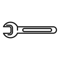 Adjustable wrench spanner representing construction and repair work vector