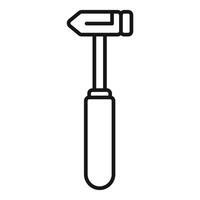 Reflex hammer showing neurological exam for tendon reflexes vector