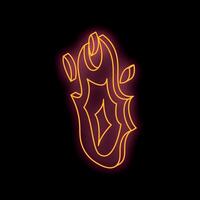 Glowing neon letter g creating a vibrant atmosphere vector