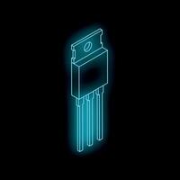 Glowing microchip symbolizing advanced technology and innovation vector