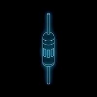 Neon fuse protecting electrical circuit with its resistance value vector