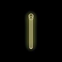 Glowing neon microphone on black background symbolizing singing and communication vector
