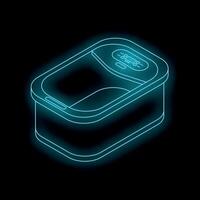 Electric foot bath massager displaying temperature setting on dark background vector
