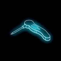 Digital food thermometer showing temperature on black background vector
