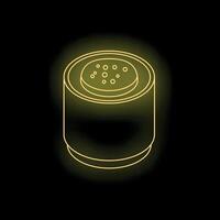 Smart speaker voice assistant listening with glowing light vector