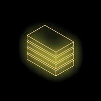 Gold bars stack representing investment and wealth glowing on dark background vector