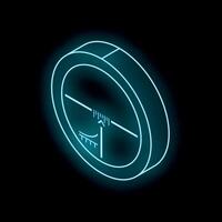 Glowing neon crosshair showing targeting, precision, and accuracy vector