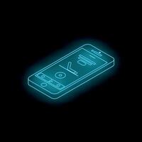 Smartphone showing online shopping app with shopping cart icon on black background vector