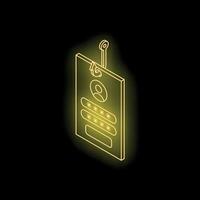 Phishing with badge and password on dark background vector