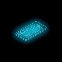 Glowing microchip and circuit board representing advanced technology vector