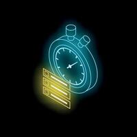 Stopwatch measuring working time for efficient scheduling and time management vector