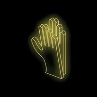 Two hands clapping together creating a glowing neon effect vector