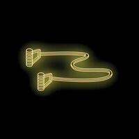 Expander glowing neon icon isolated on black background vector