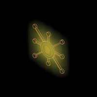 Cryptocurrency network expanding with glowing connections on dark background vector