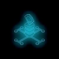 Decentralized data storage protecting information with blockchain technology vector