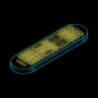 neón remoto controlar brillante en negro antecedentes vector