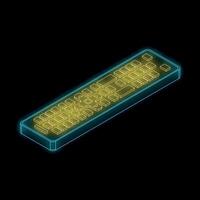 futurista remoto controlar brillante en negro antecedentes vector