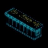 Mining of useful ores is carried out using modern equipment vector
