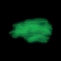 Green endoplasmic reticulum forming complex shape on black background vector