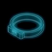 Futuristic glowing smart bracelet for health monitoring vector