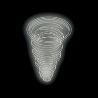 White cyclone spinning on dark background vector
