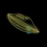 Neon sign showing plump lips with piercing on black background vector