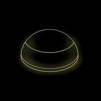 Neon icon of a smart speaker assistant glowing on black background vector