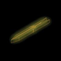 Golden clothes peg glowing on dark background vector