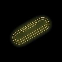Glowing neon icon of electronic cigarette pod system vector