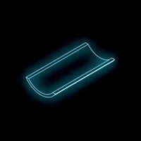Neon style gutter icon glowing on dark background vector