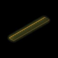 Glowing ruler isometric icon illustrating measurement vector