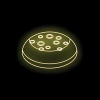 Neon icon of a smart home device with multiple buttons vector