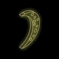 Glowing neon line pickle icon isolated on black background vector