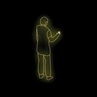 Businessman gesturing with hand while explaining something important vector