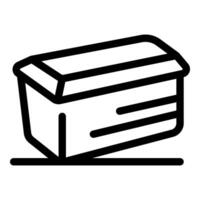 Closed food container lying on surface, ready for storage or transport vector