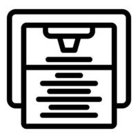 3d printer creating a document with innovative technology vector