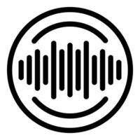 Audio spectrum displaying soundwave frequencies in circle vector