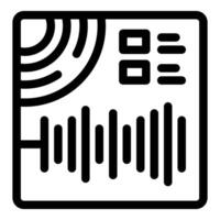 Music production software showing sound waves and controls vector